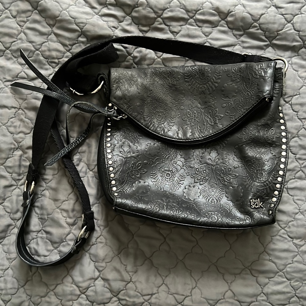Black Leather The Sak bag